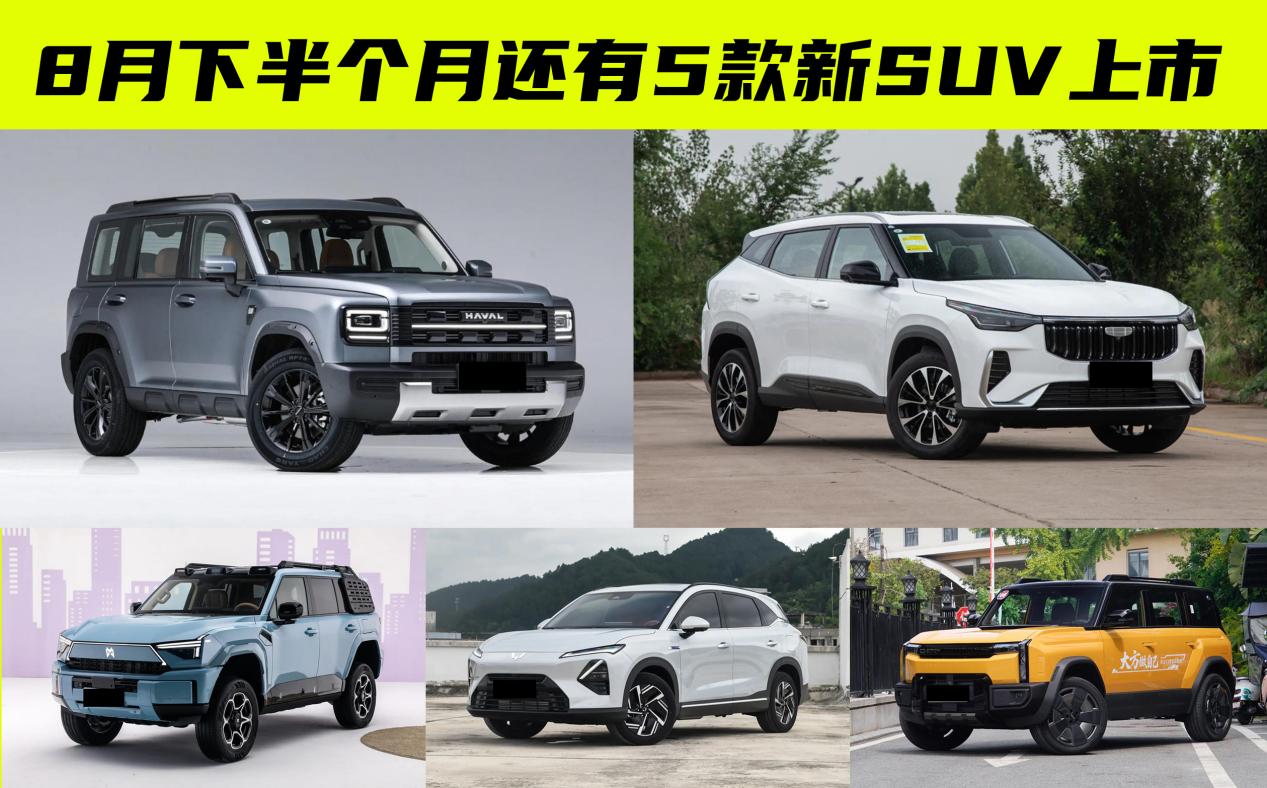 8月还有5款新SUV上市，你的钱包准备好了吗？