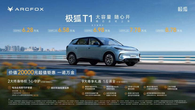 【乐阳频道】6.28万起精品纯电超值之选极狐T1上市开启交付