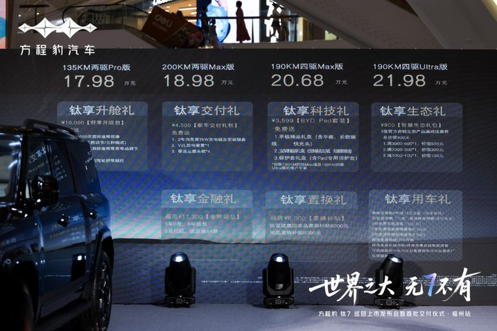 方程豹钛7福州荣耀上市，首批车主共启智慧出行新篇